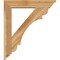 Ekena Millwork Olympic Traditional Rough Sawn Bracket w/ Offset Brace, Western Red Cedar, 6"W x 28"D x 32"H BKT0604X28X32OLY01RWR - alternate 2